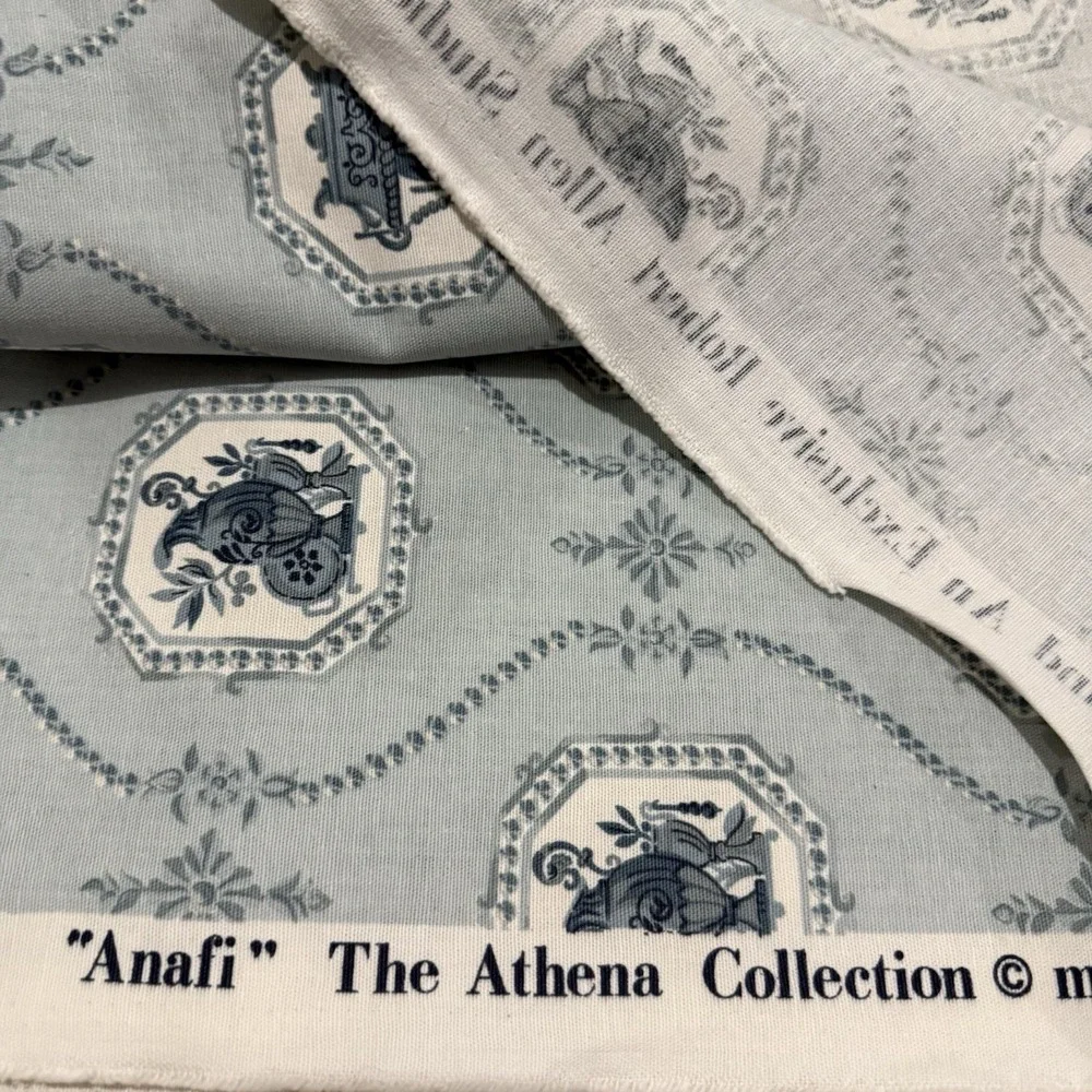 ROBERT ALLEN DESIGN STUDIO Blue Urn Anafi Upholstery Drapery Fabric 204
